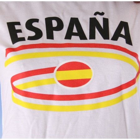 Shirts met vlaggen thema Spanje dames