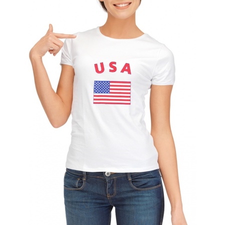 T-shirt met vlag USA print voor dames