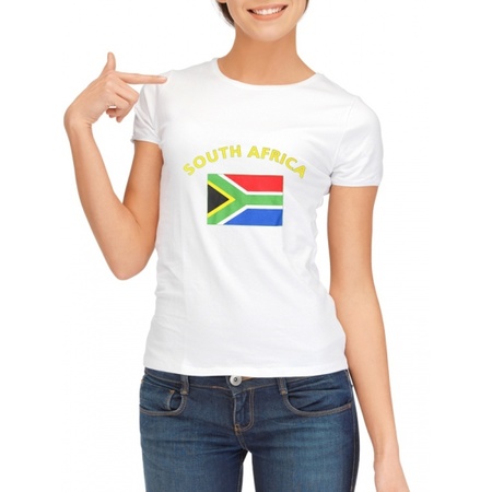 T-shirt met vlag Zuid Afrika print voor dames
