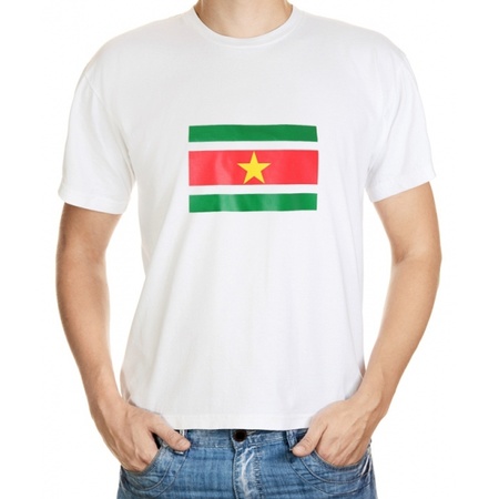 Grote maten shirts met vlag van Suriname