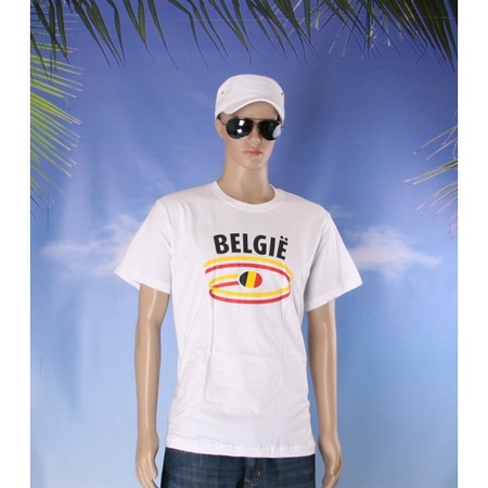 Shirts met vlaggen thema Belgie heren