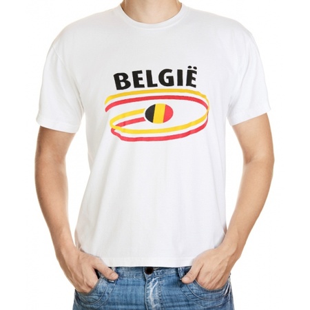 Shirts met vlaggen thema Belgie heren