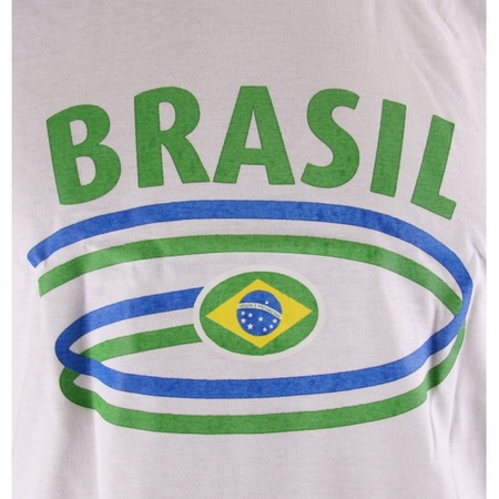 Shirts met vlaggen thema Brasil heren