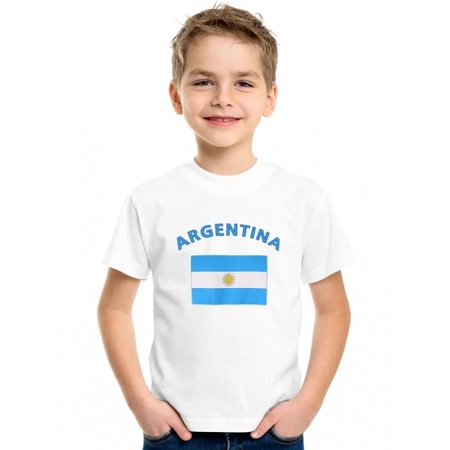 Kinder shirts met vlag van Argentinie