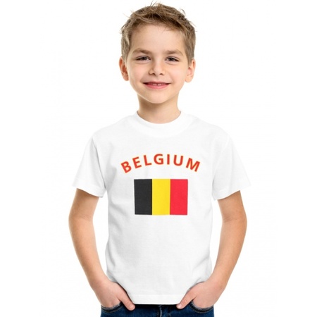 Kinder shirts met vlag van Belgie