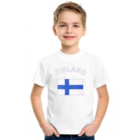 Kinder shirts met vlag van Finland