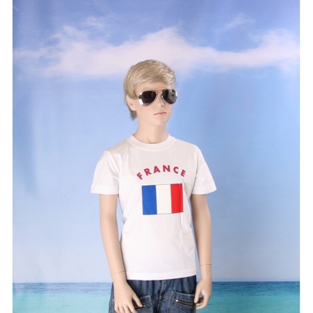 Kinder shirts met vlag van Frankrijk