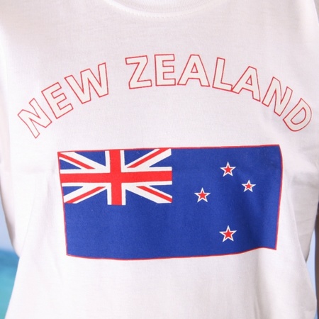 Kinder shirts met vlag van Nieuw Zeeland