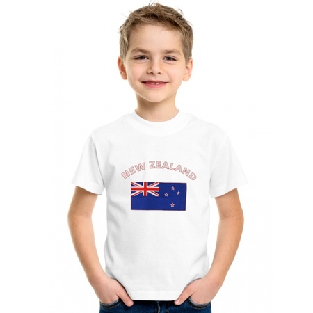 Kinder shirts met vlag van Nieuw Zeeland