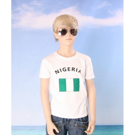 Kinder shirts met vlag van Nigeria