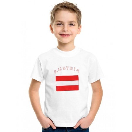 Kinder shirts met vlag van Oostenrijk