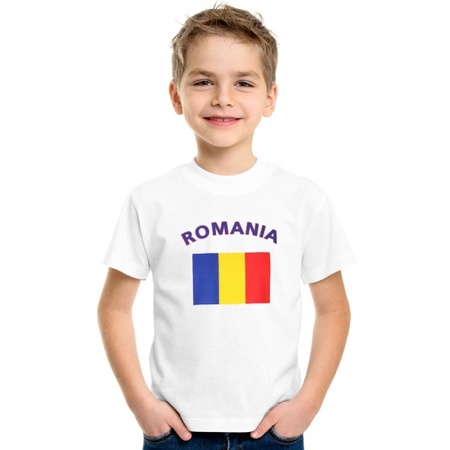 Kinder shirts met vlag van Roemenie