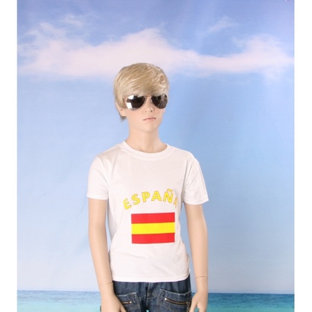 Kinder shirts met vlag van Spanje