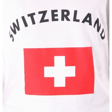 Kinder shirts met vlag van Zwitserland