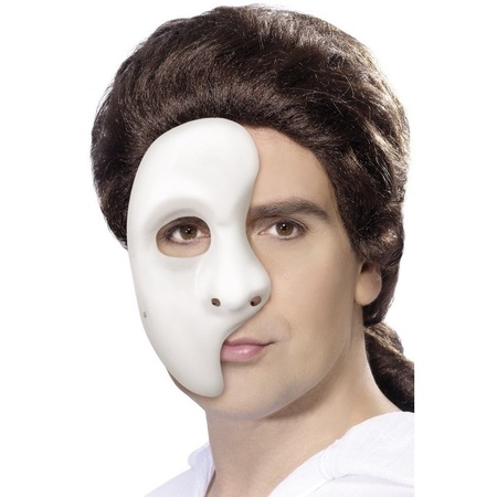 Wit Phantom of the Opera masker voor heren/dames