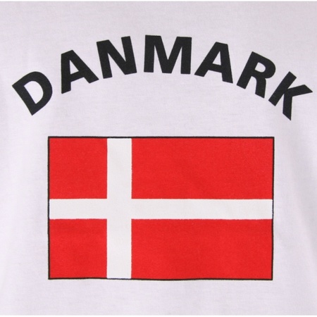 T-shirts met vlag Denmark print