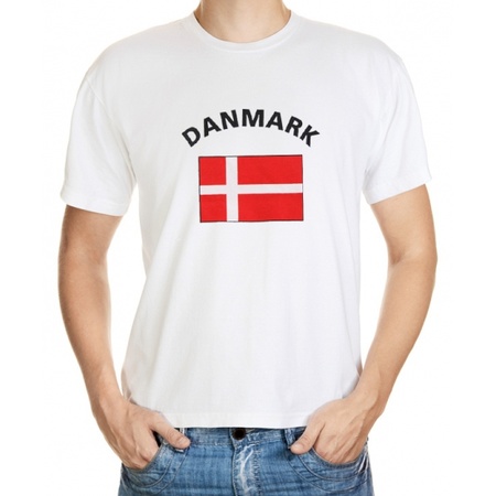 T-shirts met vlag Denmark print