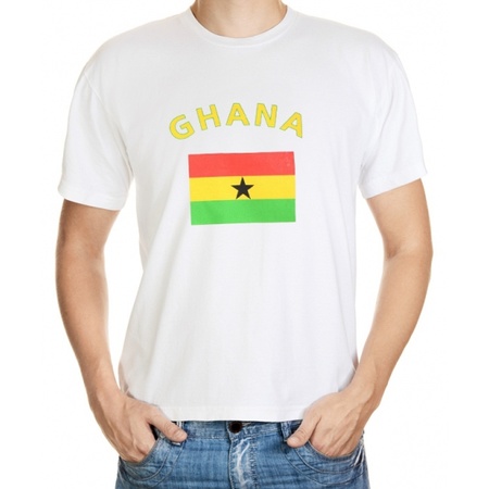 T-shirts met vlag Ghana