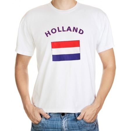 T-shirts met vlag Holland print