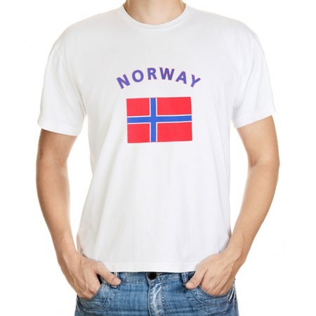 T-shirts met vlag Noorwegen