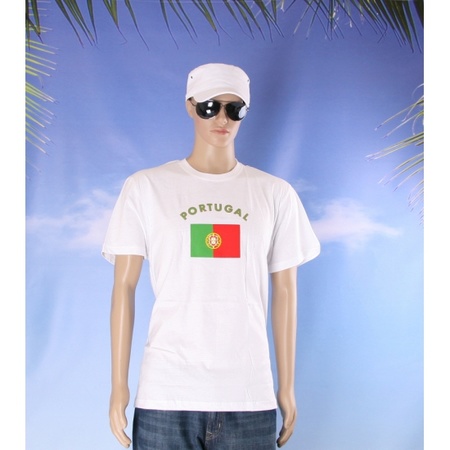 T-shirts met vlag Portugal print