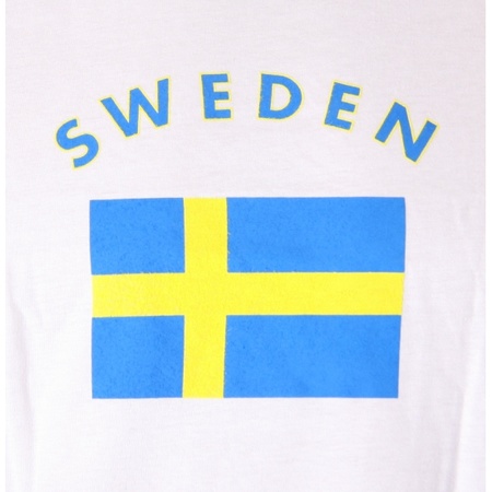 T-shirts met vlag Sweden print