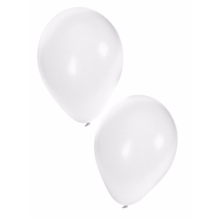 Zak ballonnen wit, 200 stuks