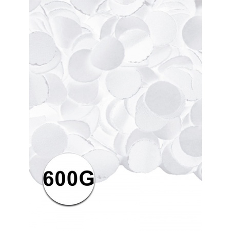 Feest confetti 600 gram wit
