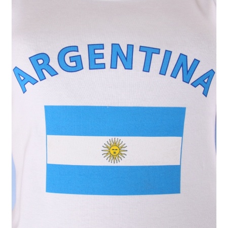Mouwloos shirt met vlag Argentini print voor dames