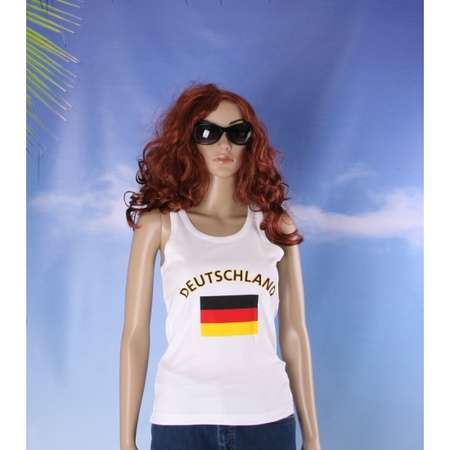 Mouwloos shirt met vlag Duitsland print voor dames