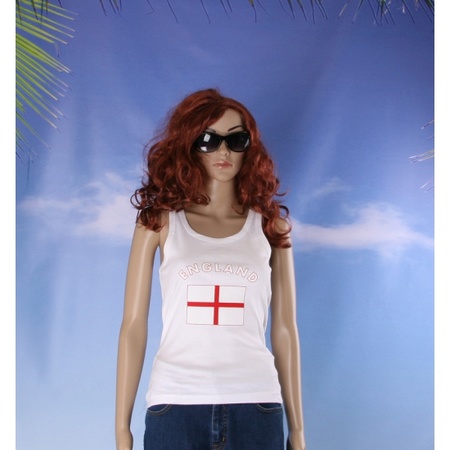 Mouwloos shirt met vlag Engeland print voor dames