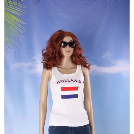 Mouwloos shirt met vlag Holland print voor dames