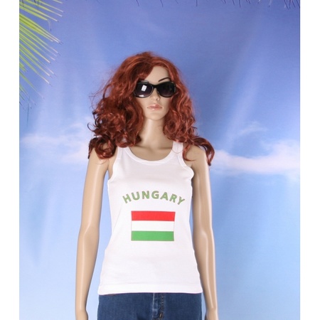 Mouwloos shirt met vlag Hongarije print voor dames