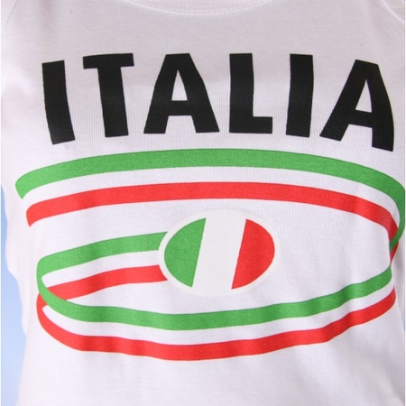 Top met vlaggen thema Italie dames