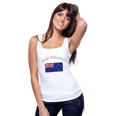 Mouwloos shirt met vlag Nieuw Zeeland print voor dames