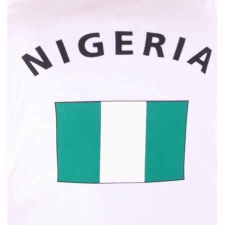 Mouwloos shirt met vlag Nigeria print voor dames