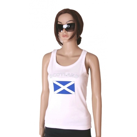 Mouwloos shirt met vlag Schotland print voor dames