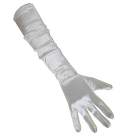 Lange witte handschoenen