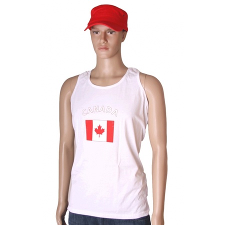 Tanktop met vlag Canada print