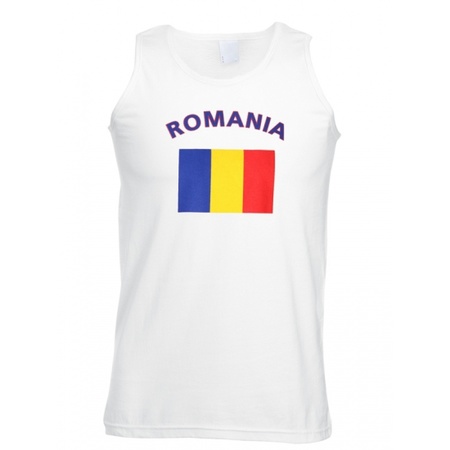 Tanktop met vlag Romania  print
