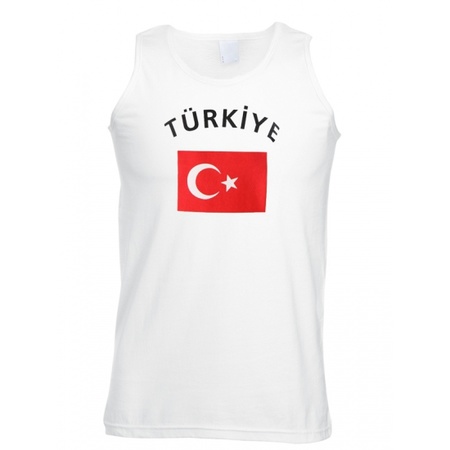 Tanktop met vlag Turkey print