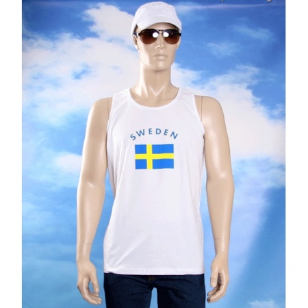 Tanktop met vlag Zweedse print