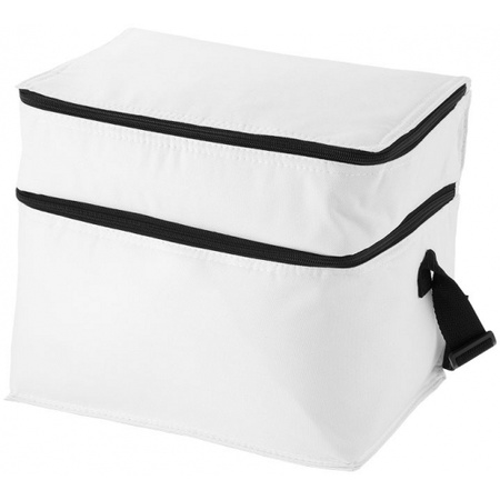 White cooler bag with two compartments