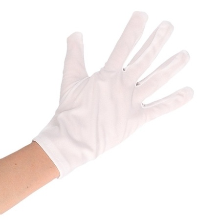 White short magic gloves for adults