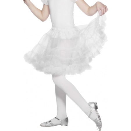 Verkleed petticoat wit voor kinderen