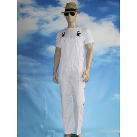 White dungarees for adults