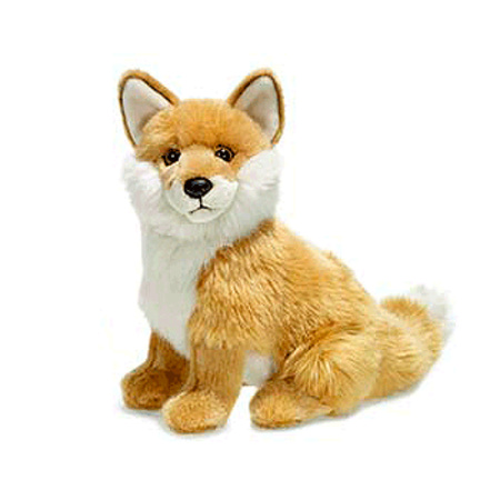 Soft toy red fox sitting 25 cm