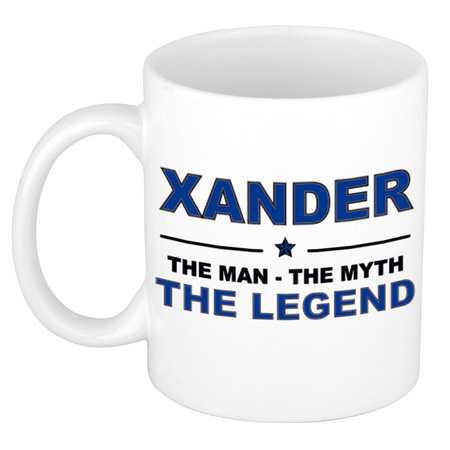 Xander The man, The myth the legend collega kado mokken/bekers 300 ml