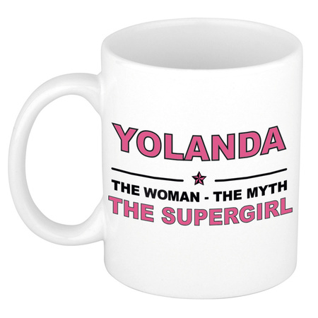 Yolanda The woman, The myth the supergirl collega kado mokken/bekers 300 ml