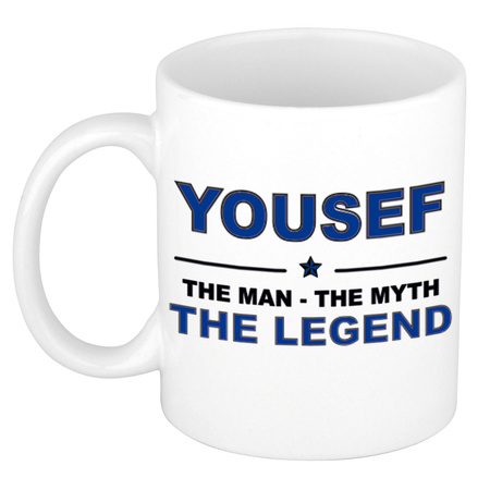 Yousef The man, The myth the legend collega kado mokken/bekers 300 ml